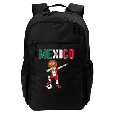 Dabbing Soccer Boy Mexico Soccer Fans Jersey Mexican Flag Daily Commute Backpack