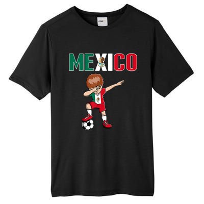 Dabbing Soccer Boy Mexico Soccer Fans Jersey Mexican Flag Tall Fusion ChromaSoft Performance T-Shirt