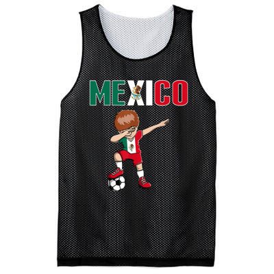 Dabbing Soccer Boy Mexico Soccer Fans Jersey Mexican Flag Mesh Reversible Basketball Jersey Tank