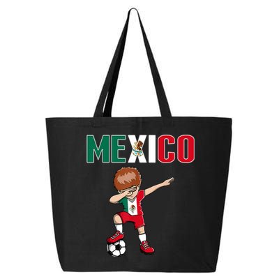 Dabbing Soccer Boy Mexico Soccer Fans Jersey Mexican Flag 25L Jumbo Tote