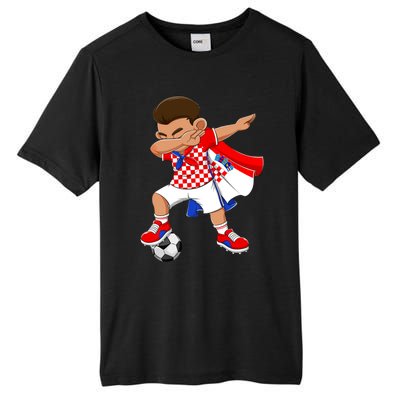 Dabbing Soccer Boy Croatia Football Flag Tall Fusion ChromaSoft Performance T-Shirt