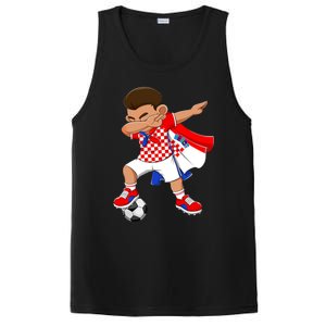 Dabbing Soccer Boy Croatia Football Flag PosiCharge Competitor Tank