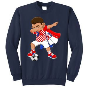 Dabbing Soccer Boy Croatia Football Flag Sweatshirt