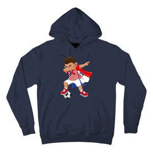 Dabbing Soccer Boy Croatia Football Flag Tall Hoodie