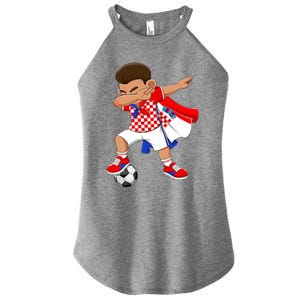 Dabbing Soccer Boy Croatia Football Flag Women’s Perfect Tri Rocker Tank