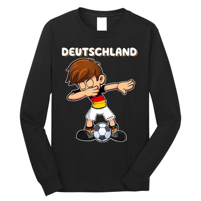 Dabbing Soccer Boy Germany Jersey Germany Fan Long Sleeve Shirt