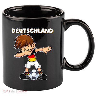 Dabbing Soccer Boy Germany Jersey Germany Fan 11oz C Handle Ceramic Mug