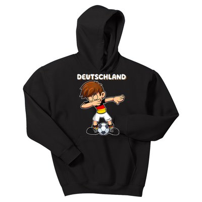 Dabbing Soccer Boy Germany Jersey Germany Fan Kids Hoodie