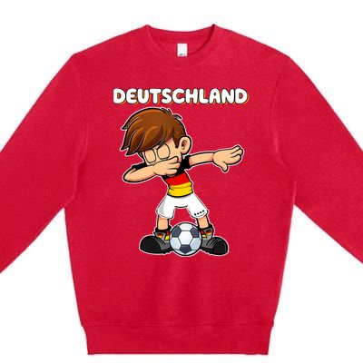 Dabbing Soccer Boy Germany Jersey Germany Fan Premium Crewneck Sweatshirt