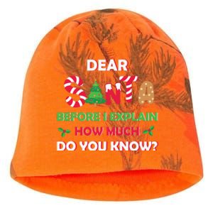 Dear Santa Before I Explain How Much Do You Know Christmas Kati - Camo Knit Beanie