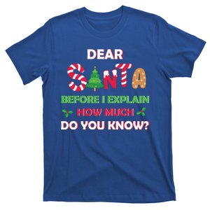 Dear Santa Before I Explain How Much Do You Know Christmas T-Shirt