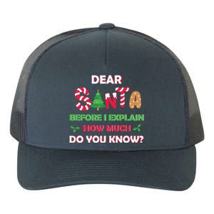 Dear Santa Before I Explain How Much Do You Know Christmas Yupoong Adult 5-Panel Trucker Hat