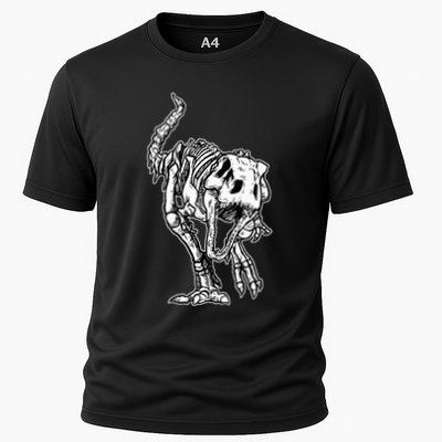 Dino Skeleton Bones Fossil Paleontologist Dinosaur T Rex Cooling Performance Crew T-Shirt