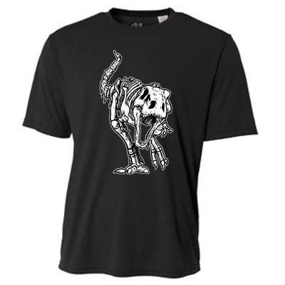 Dino Skeleton Bones Fossil Paleontologist Dinosaur T Rex Cooling Performance Crew T-Shirt