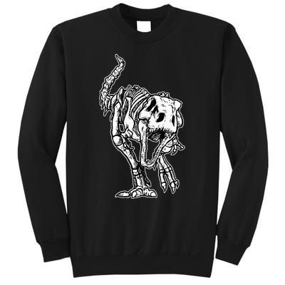 Dino Skeleton Bones Fossil Paleontologist Dinosaur T Rex Sweatshirt