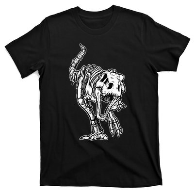 Dino Skeleton Bones Fossil Paleontologist Dinosaur T Rex T-Shirt