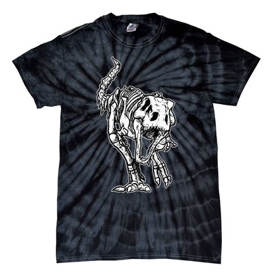 Dino Skeleton Bones Fossil Paleontologist Dinosaur T Rex Tie-Dye T-Shirt