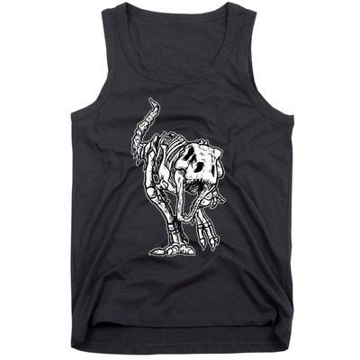 Dino Skeleton Bones Fossil Paleontologist Dinosaur T Rex Tank Top