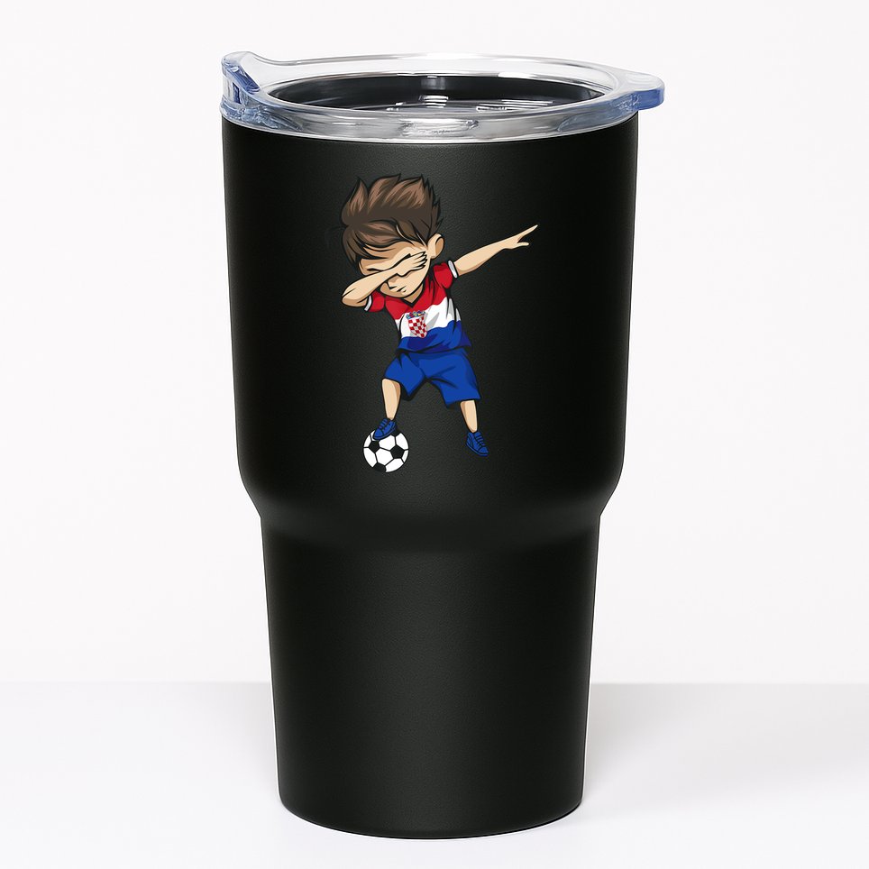 Dabbing Soccer Boy Croatia Jersey Croatian Football Tumbler