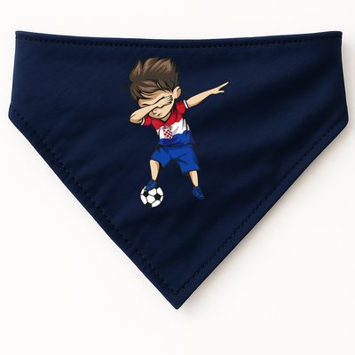 Dabbing Soccer Boy Croatia Jersey Croatian Football USA-Made Doggie Bandana