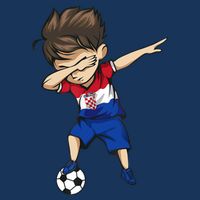 Dabbing Soccer Boy Croatia Jersey Croatian Football Tall T-Shirt
