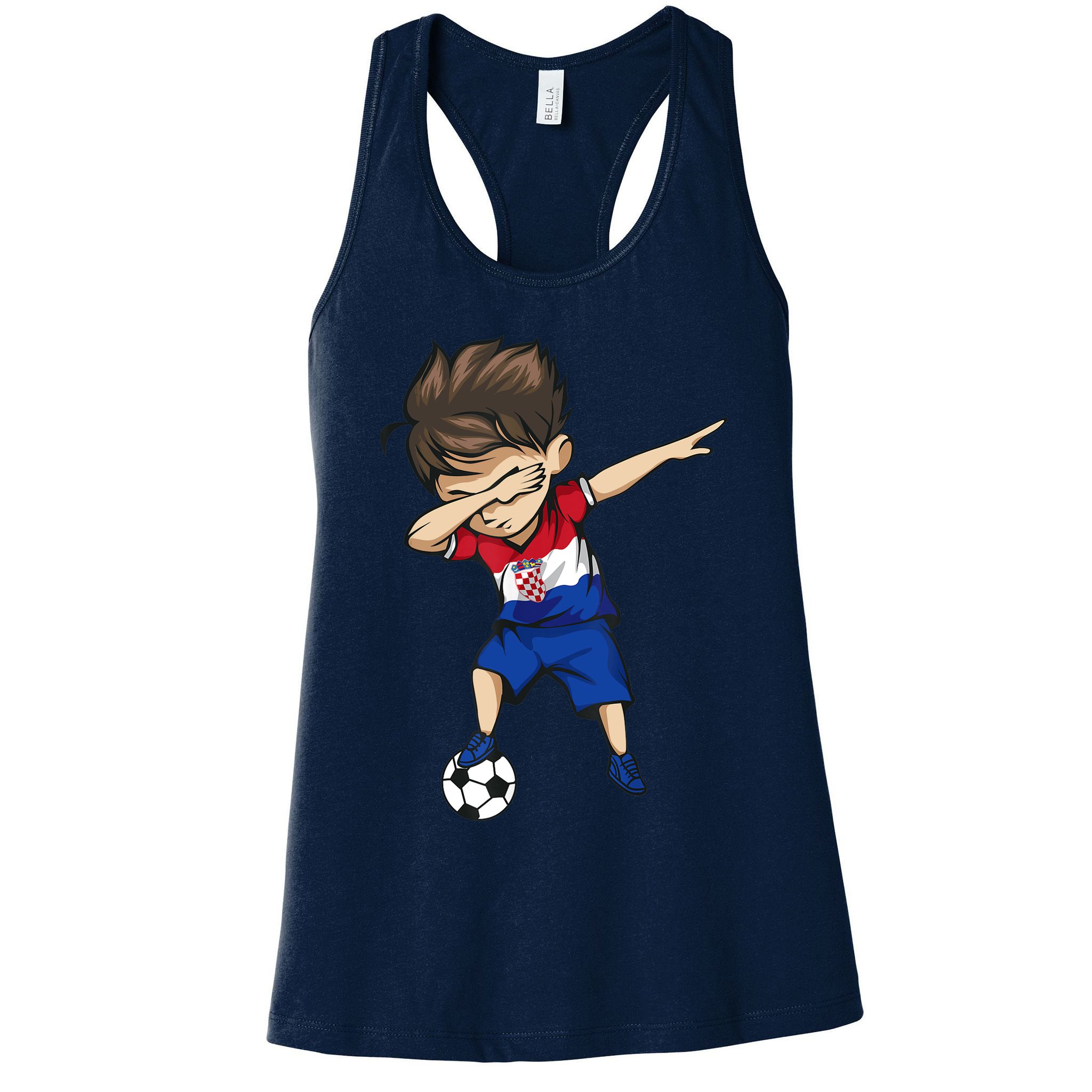 Dabbing Soccer Boy Croatia Jersey Croatian Football Womens Tank Top