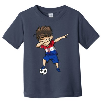 Dabbing Soccer Boy Croatia Jersey Croatian Football Toddler T-Shirt