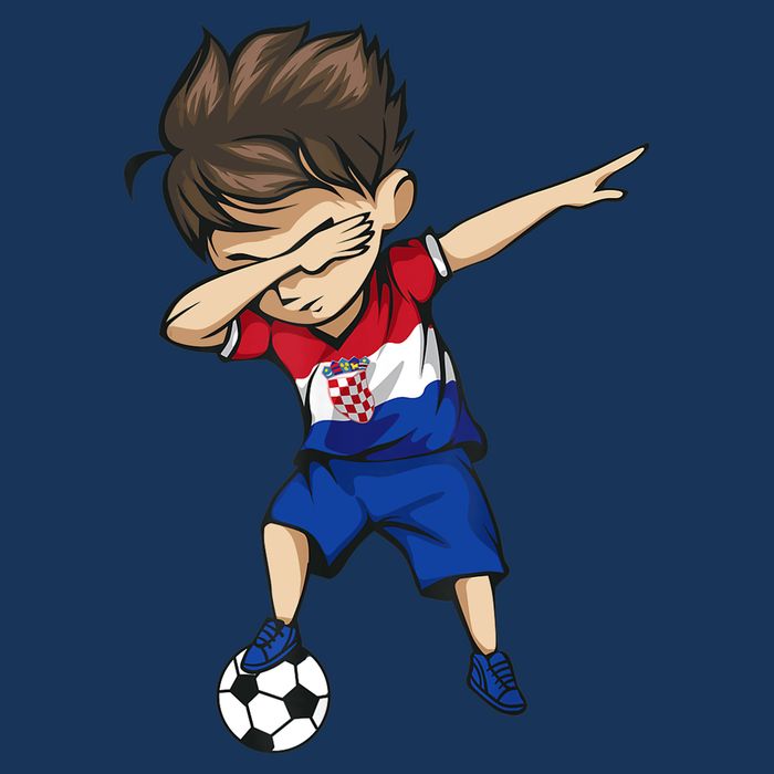 Dabbing Soccer Boy Croatia Jersey Croatian Football Toddler T-Shirt