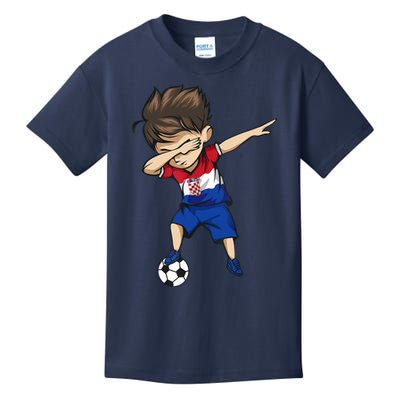Dabbing Soccer Boy Croatia Jersey Croatian Football Kids T-Shirt