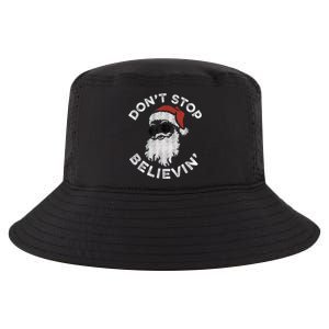 Don't Stop Believin' Cool Shades Santa Cool Comfort Performance Bucket Hat