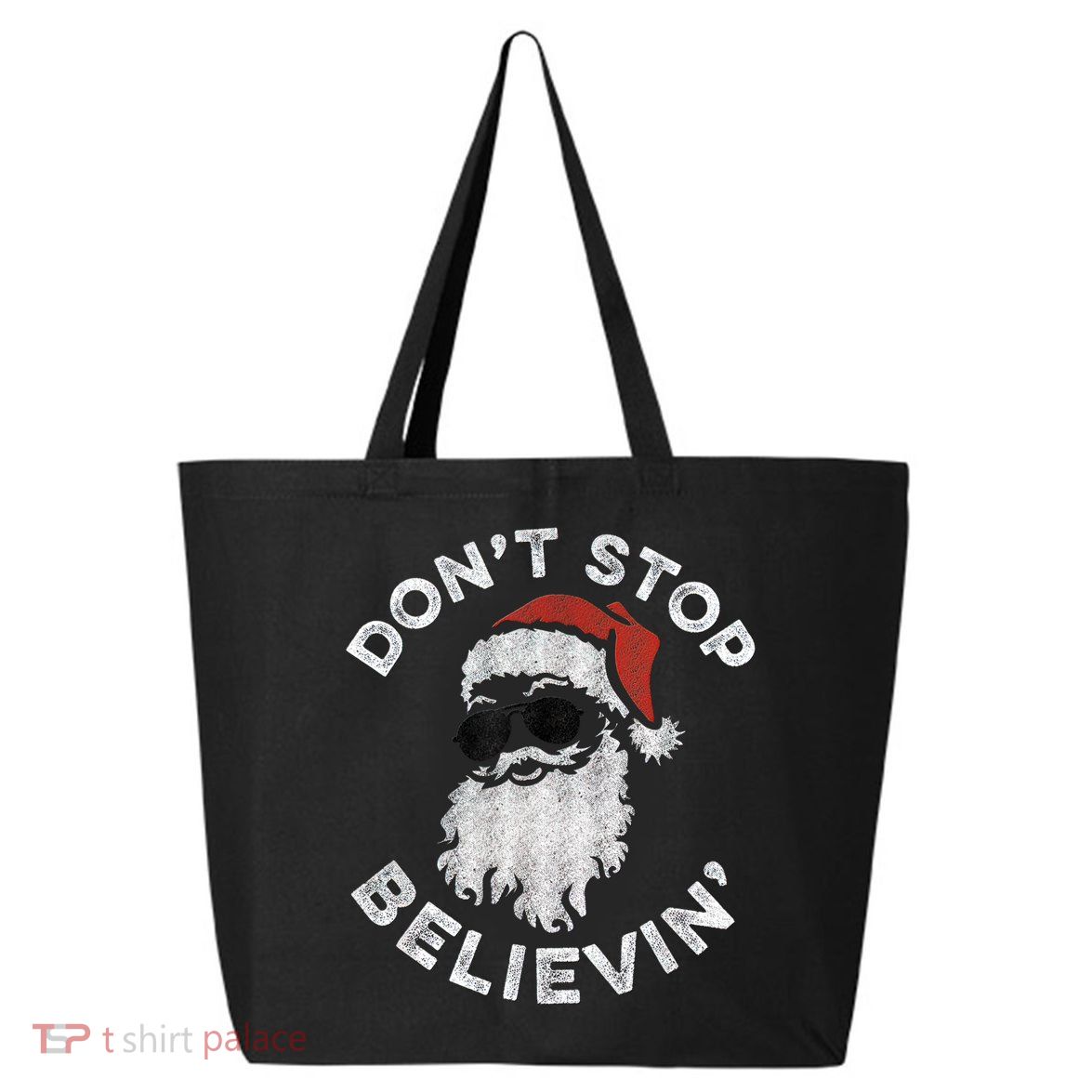 Don't Stop Believin' Cool Shades Santa 25L Jumbo Tote