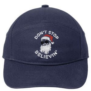 Don't Stop Believin' Cool Shades Santa 7-Panel Snapback Hat