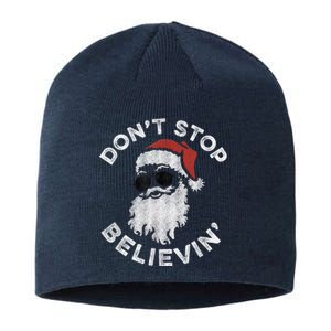 Don't Stop Believin' Cool Shades Santa Sustainable Beanie