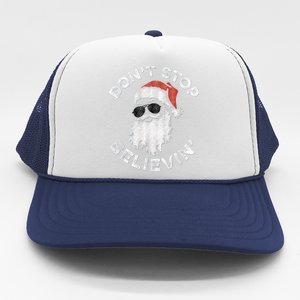 Don't Stop Believin' Cool Shades Santa Trucker Hat