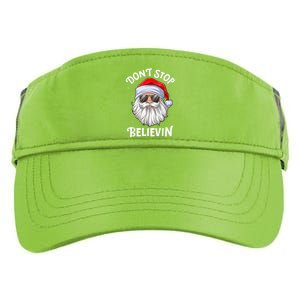 Don't Stop Believin Santa Funny Christmas Boys Gifts Adult Drive Performance Visor