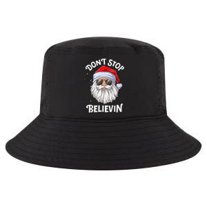 Don't Stop Believin Santa Funny Christmas Boys Gifts Cool Comfort Performance Bucket Hat