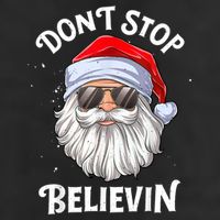 Don't Stop Believin Santa Funny Christmas Boys Gifts Hat