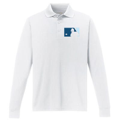 Davis Schneider Blue Jays Baseball Performance Long Sleeve Polo