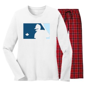 Davis Schneider Blue Jays Baseball Women's Long Sleeve Flannel Pajama Set 