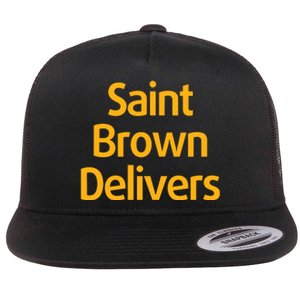 Det Saint Brown Delivers Flat Bill Trucker Hat