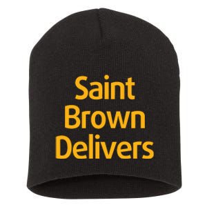 Det Saint Brown Delivers Short Acrylic Beanie