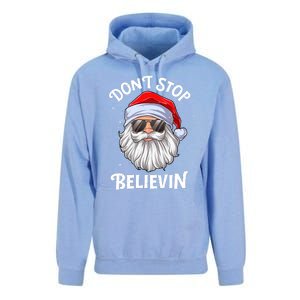 DonT Stop Believin Santa Funny Christmas Teens Gifts Unisex Surf Hoodie