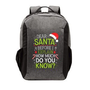 Dear Santa Before I Explain How Much Do You Know Xmas Vector Backpack