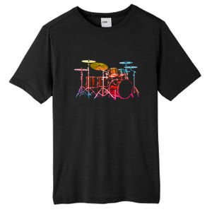 Drum Set (Bold Digital Colors) Tall Fusion ChromaSoft Performance T-Shirt