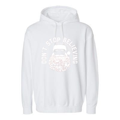 DonT Stop Believing Santa Garment-Dyed Fleece Hoodie