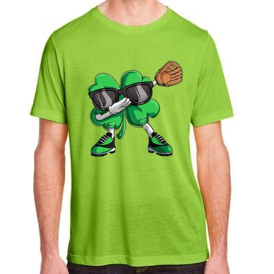 Dabbing Shamrock Baseball, St Patricks Day Adult ChromaSoft Performance T-Shirt