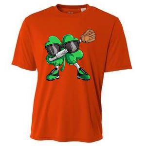 Dabbing Shamrock Baseball, St Patricks Day Cooling Performance Crew T-Shirt