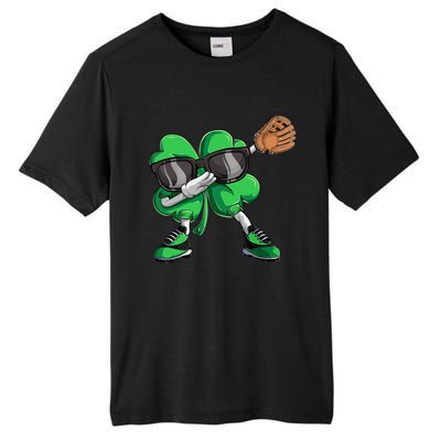 Dabbing Shamrock Baseball, St Patricks Day Tall Fusion ChromaSoft Performance T-Shirt