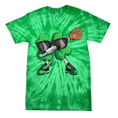 Dabbing Shamrock Baseball, St Patricks Day Tie-Dye T-Shirt