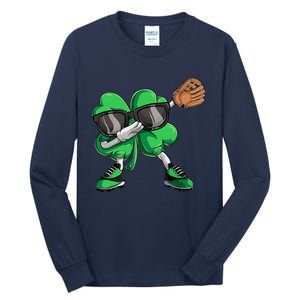 Dabbing Shamrock Baseball, St Patricks Day Tall Long Sleeve T-Shirt